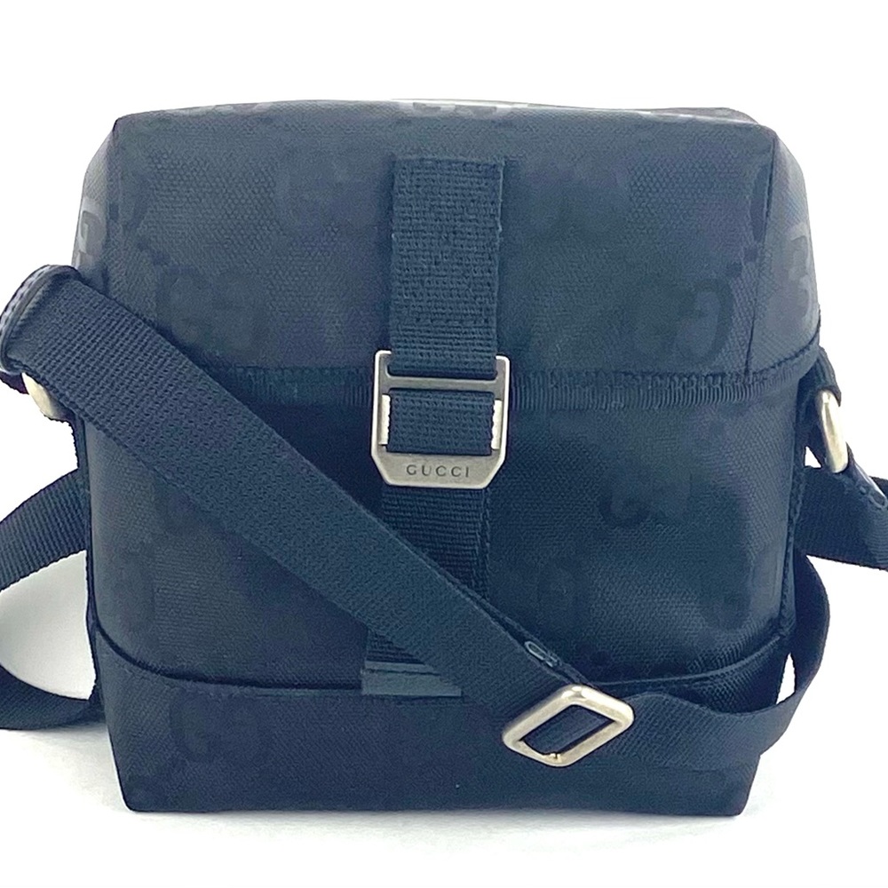 Gucci #643858 GG "Off The Grid" Black Econyl Unisex Messenger Bag with Box, NWT